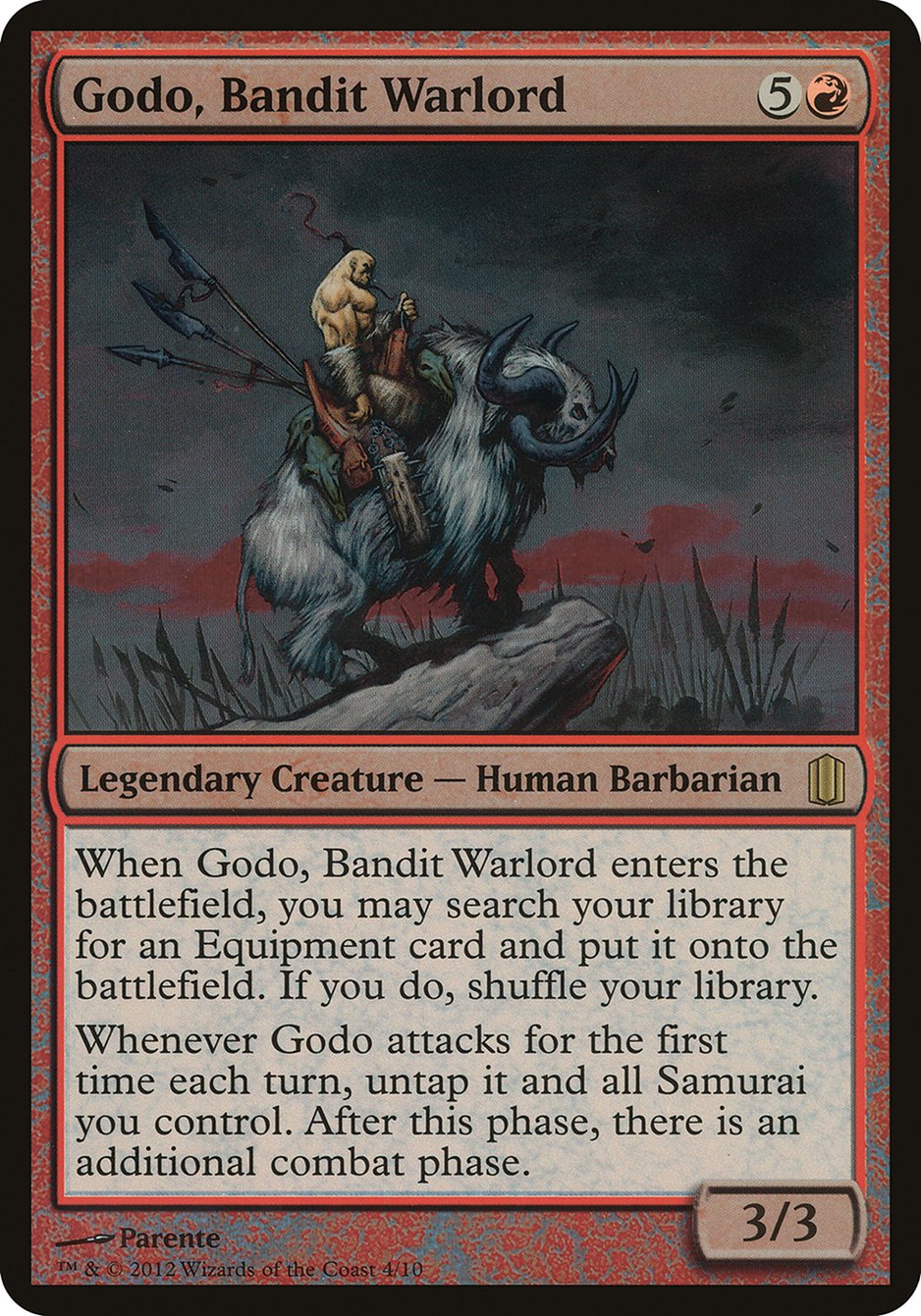 Godo, Bandit Warlord (Oversized) [Commander's Arsenal Oversized] | Good Games Morley