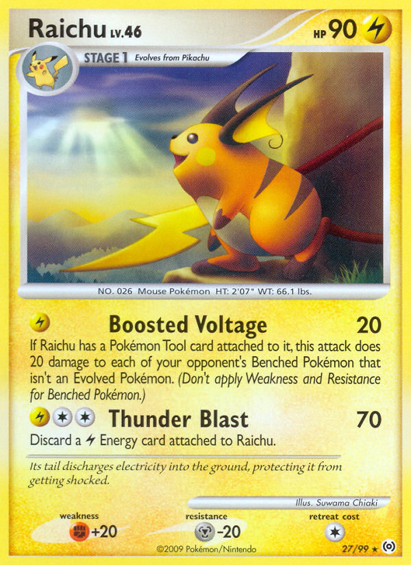 Raichu (27/99) [Platinum: Arceus] | Good Games Morley
