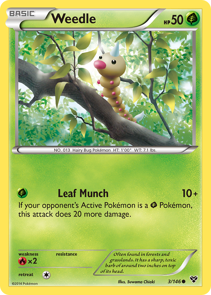 Weedle (3/146) [XY: Base Set] | Good Games Morley