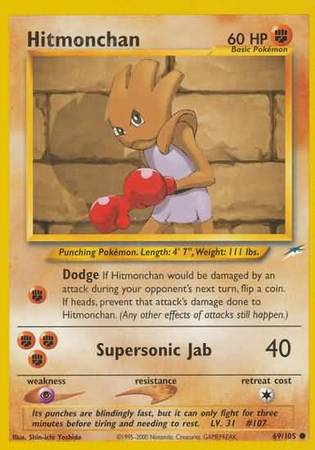 Hitmonchan (69/105) [Neo Destiny Unlimited] | Good Games Morley
