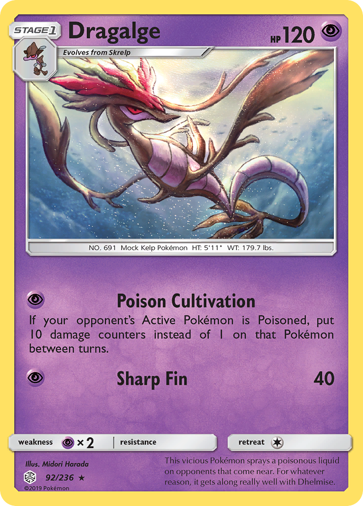 Dragalge (92/236) [Sun & Moon: Cosmic Eclipse] | Good Games Morley
