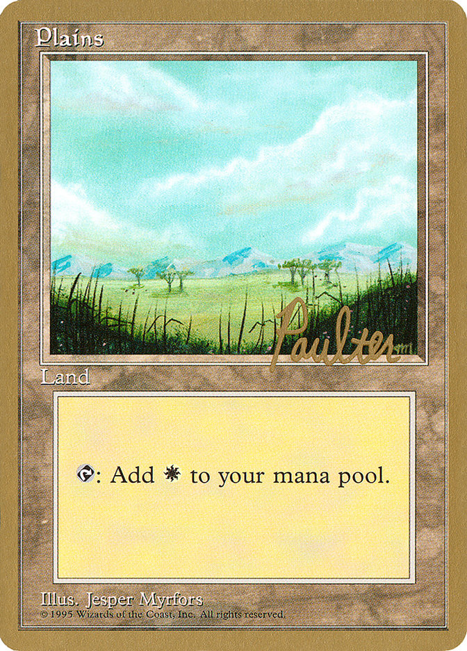 Plains (pp365) (Preston Poulter) [Pro Tour Collector Set] | Good Games Morley