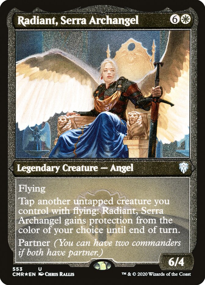 Radiant, Serra Archangel (Etched) [Commander Legends] | Good Games Morley