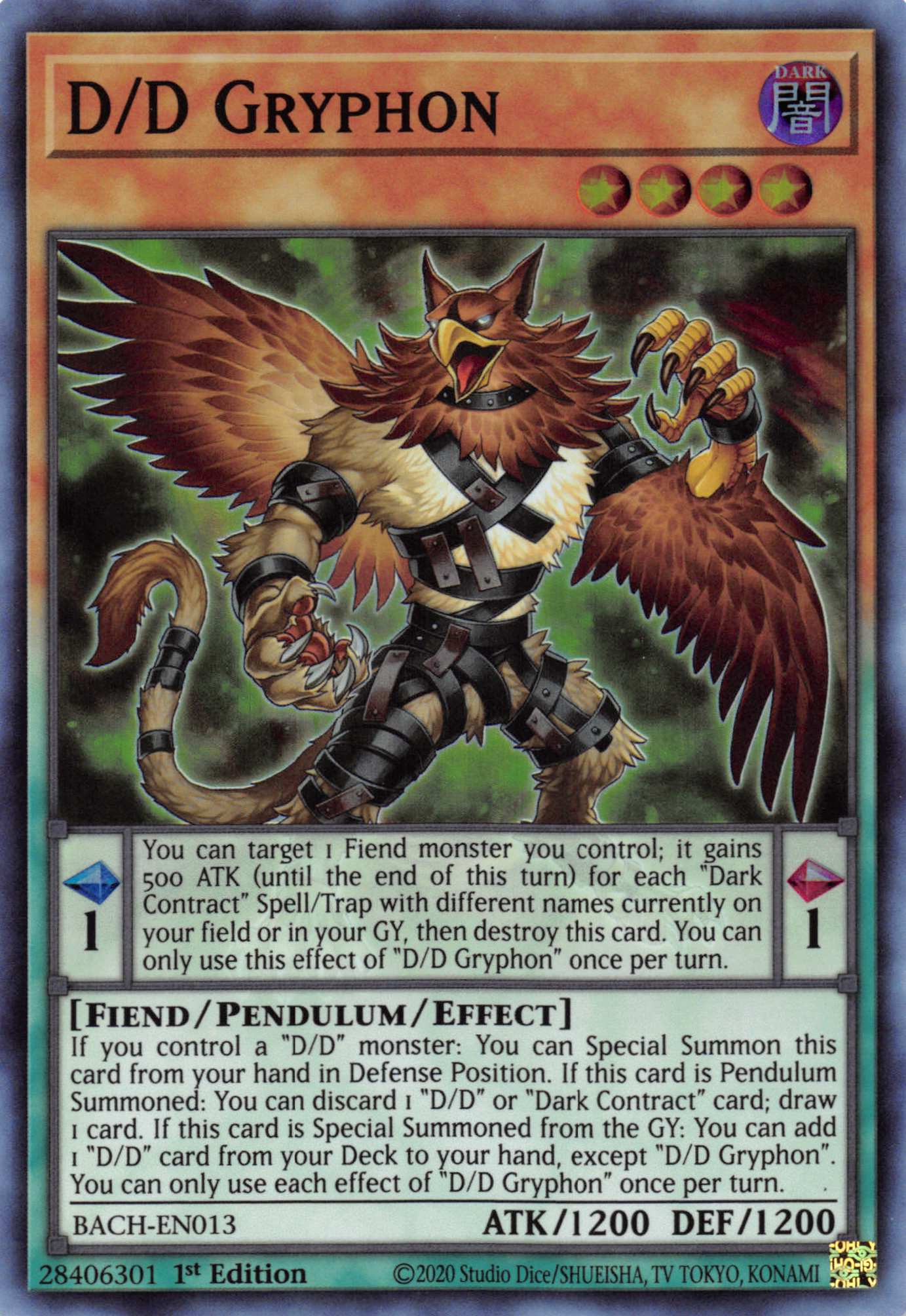 D/D Gryphon [BACH-EN013] Super Rare | Good Games Morley