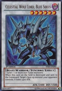 Celestial Wolf Lord, Blue Sirius [SHSP-EN090] Ultra Rare | Good Games Morley