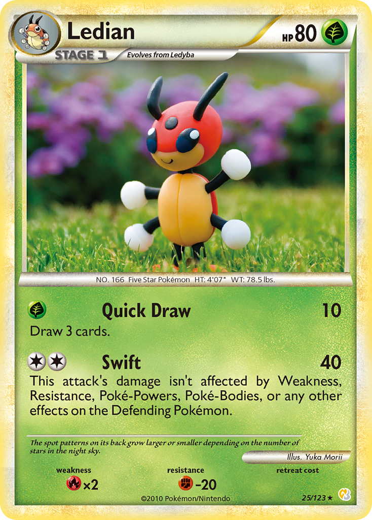Ledian (25/123) [HeartGold & SoulSilver: Base Set] | Good Games Morley