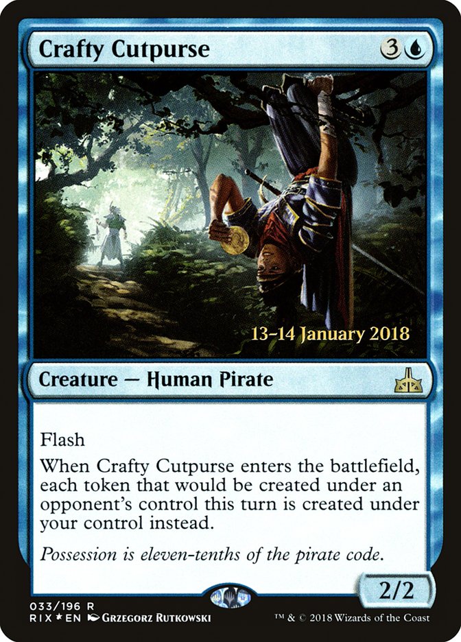 Crafty Cutpurse [Rivals of Ixalan Prerelease Promos] | Good Games Morley