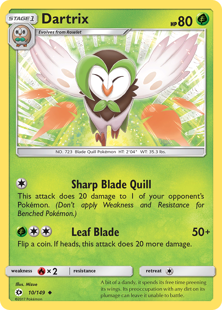 Dartrix (10/149) [Sun & Moon: Base Set] | Good Games Morley