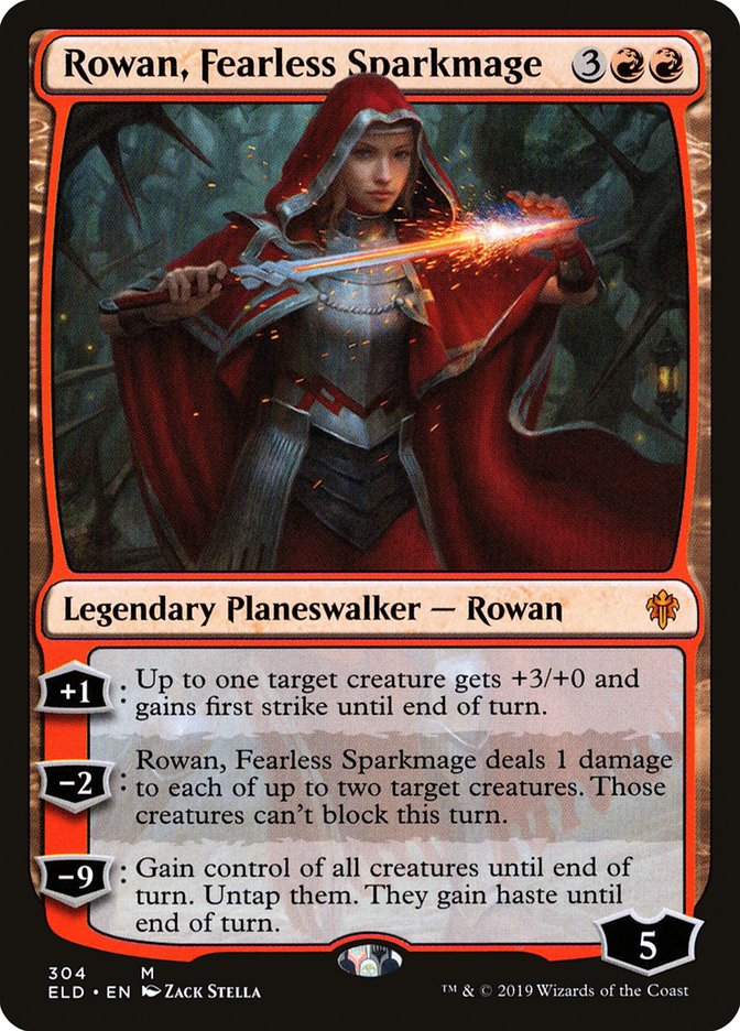 Rowan, Fearless Sparkmage [Throne of Eldraine] | Good Games Morley