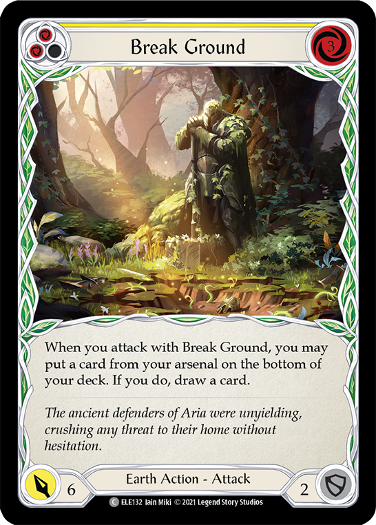 Break Ground (Yellow) [ELE132] (Tales of Aria)  1st Edition Normal | Good Games Morley