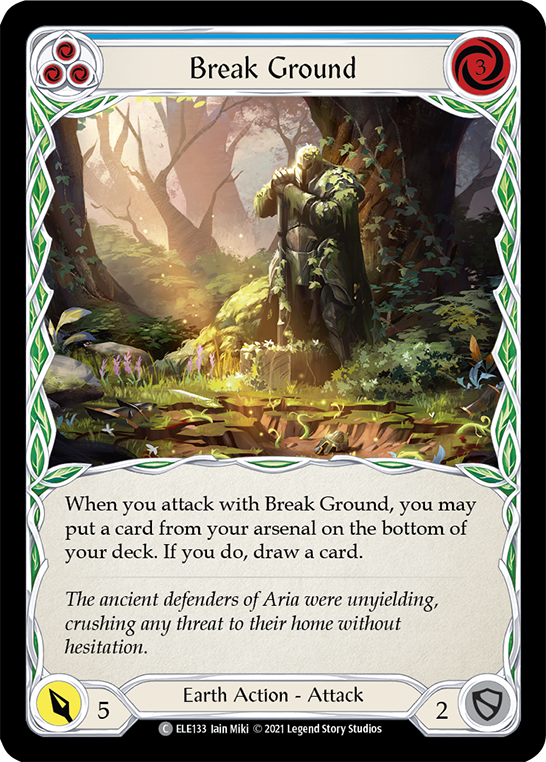 Break Ground (Blue) [ELE133] (Tales of Aria)  1st Edition Normal | Good Games Morley