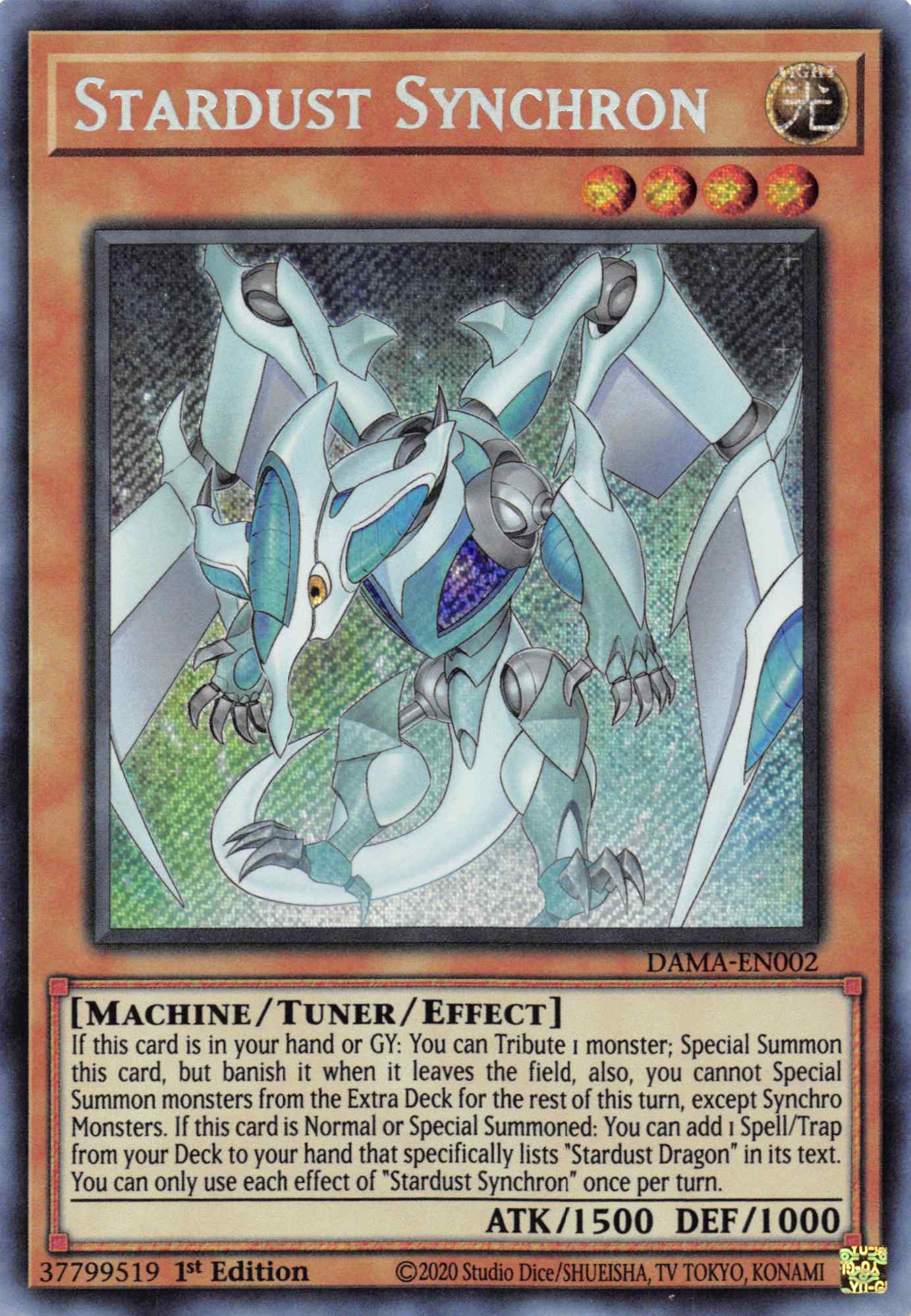 Stardust Synchron [DAMA-EN002] Secret Rare | Good Games Morley