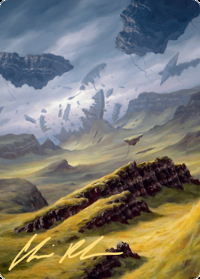 Plains 3 Art Card (Gold-Stamped Signature) [Zendikar Rising Art Series] | Good Games Morley