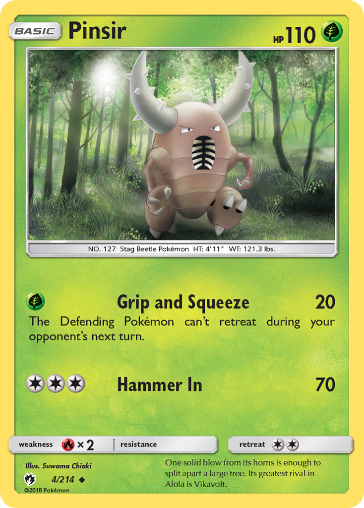 Pinsir (4/214) [Sun & Moon: Lost Thunder] | Good Games Morley