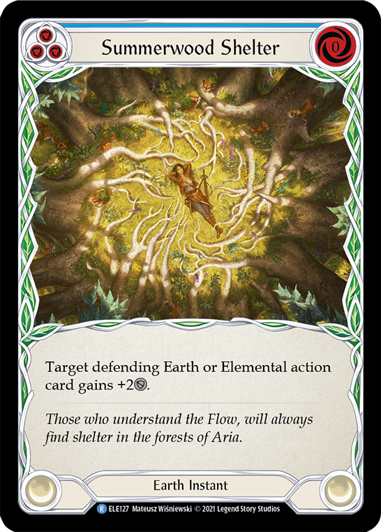 Summerwood Shelter (Blue) [ELE127] (Tales of Aria)  1st Edition Rainbow Foil | Good Games Morley