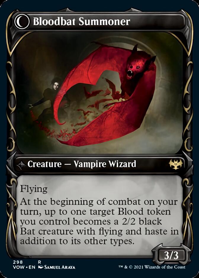 Voldaren Bloodcaster // Bloodbat Summoner (Showcase Fang Frame) [Innistrad: Crimson Vow] | Good Games Morley