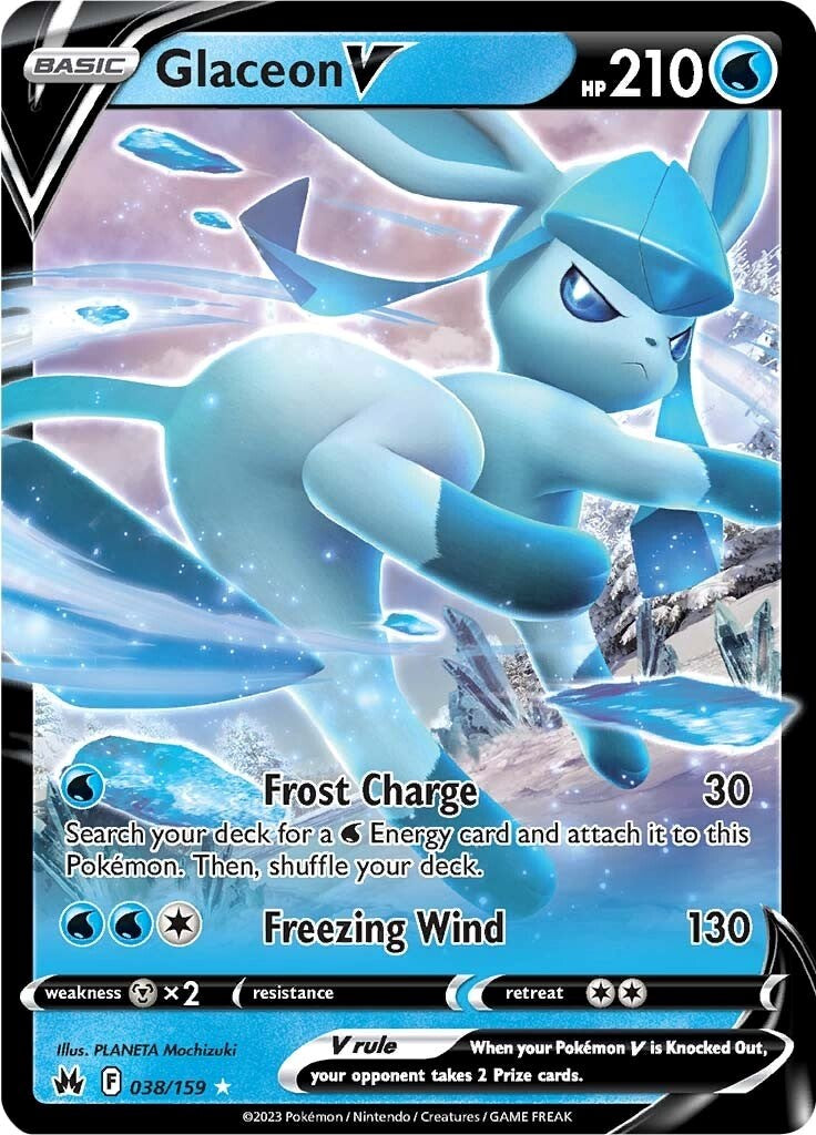 Glaceon V (038/159) [Sword & Shield: Crown Zenith] | Good Games Morley