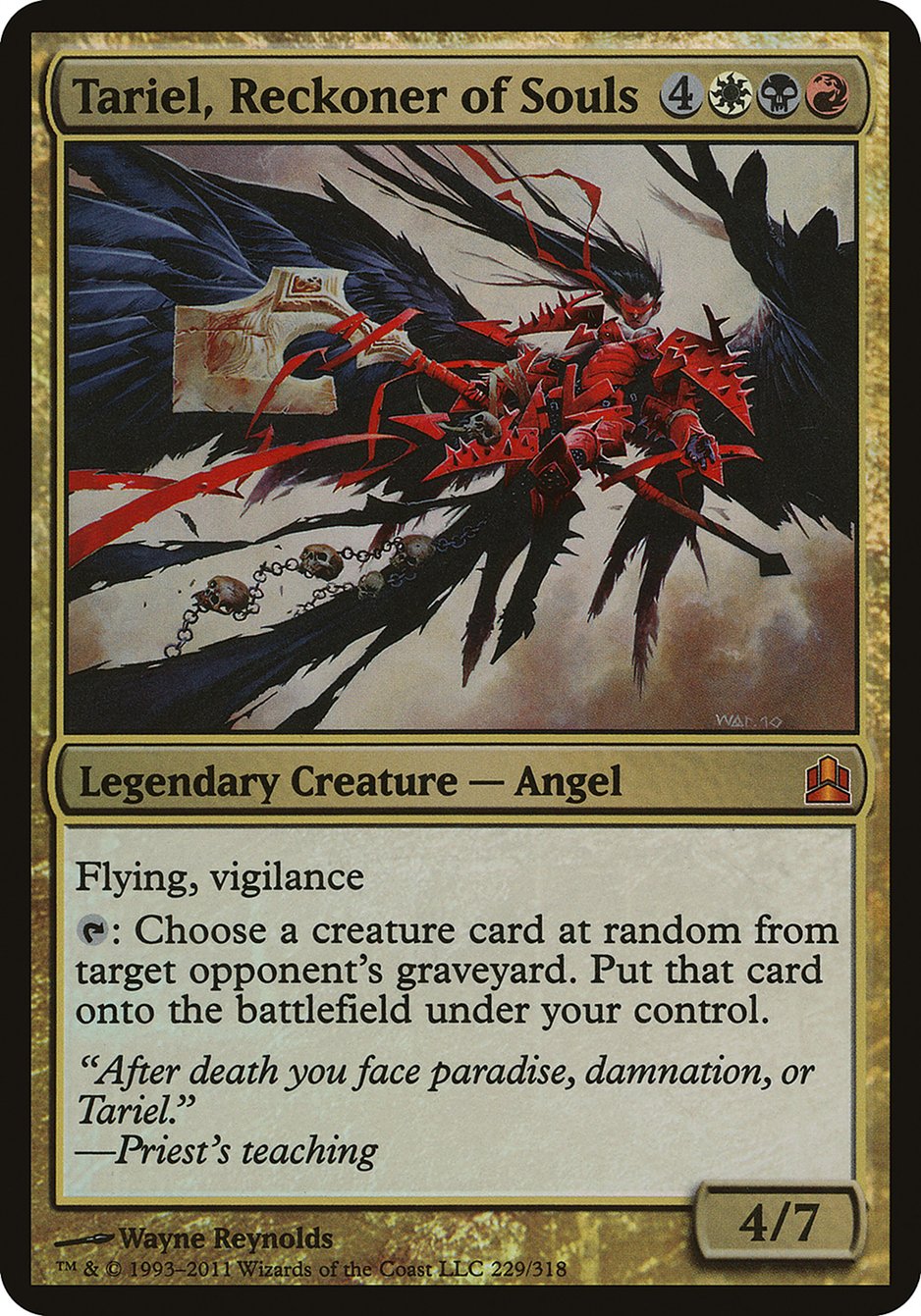 Tariel, Reckoner of Souls (Oversized) [Commander 2011 Oversized] | Good Games Morley