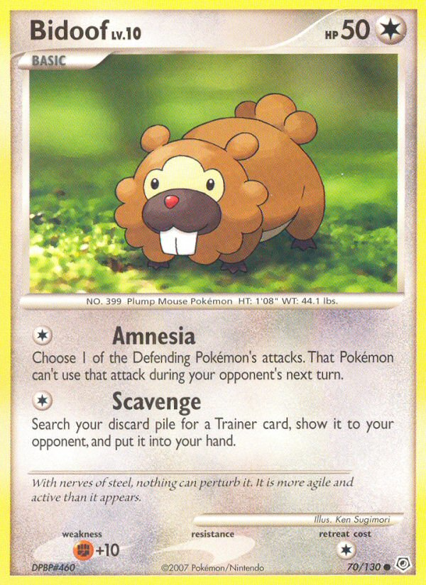 Bidoof (70/130) [Diamond & Pearl: Base Set] | Good Games Morley