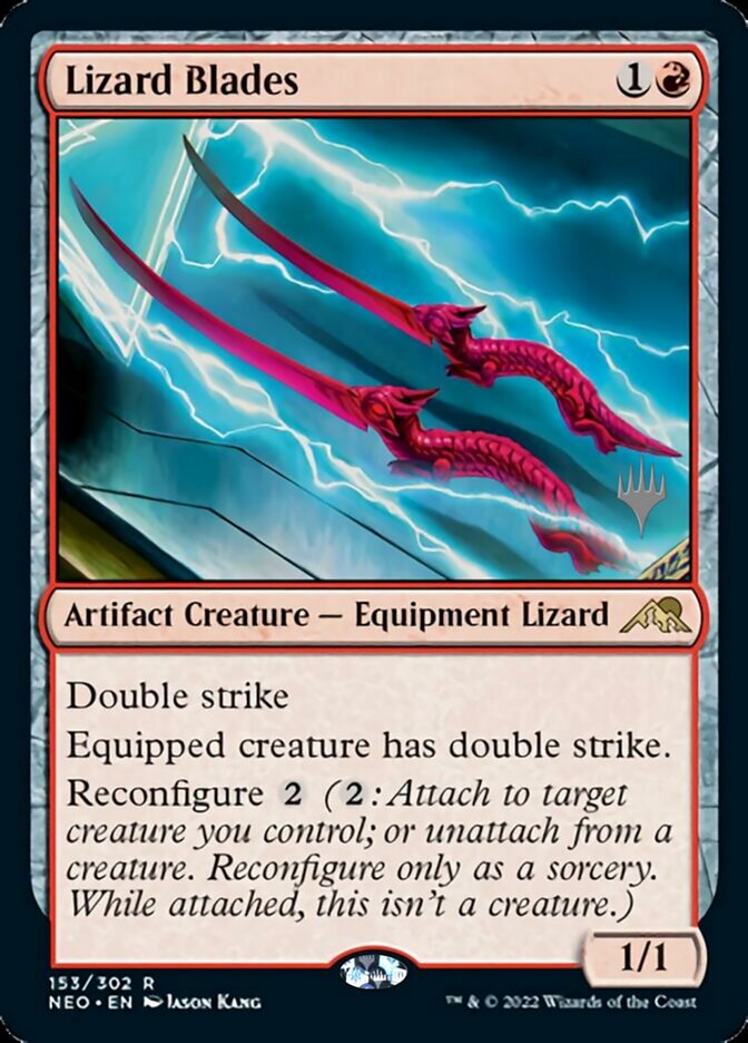 Lizard Blades (Promo Pack) [Kamigawa: Neon Dynasty Promos] | Good Games Morley