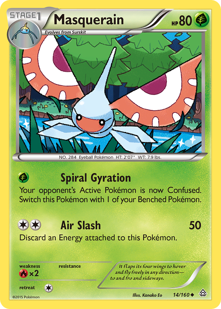 Masquerain (14/160) [XY: Primal Clash] | Good Games Morley
