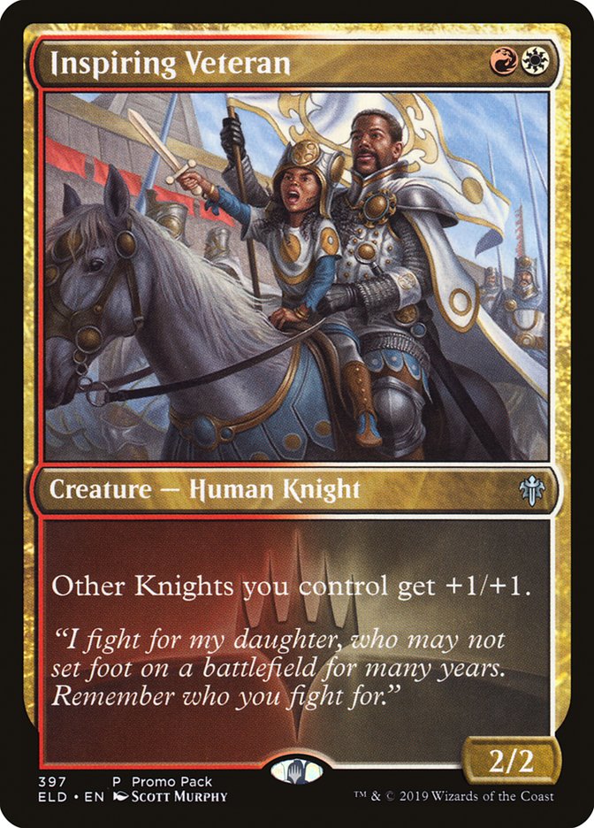 Inspiring Veteran (Promo Pack) [Throne of Eldraine Promos] | Good Games Morley