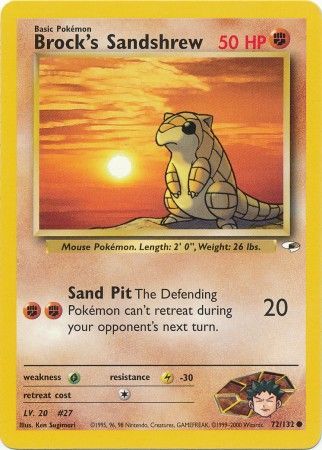 Brock's Sandshrew (72/132) [Gym Heroes Unlimited] | Good Games Morley