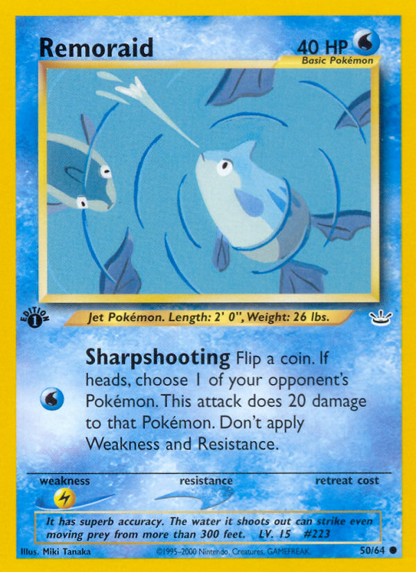 Remoraid (50/64) [Neo Revelation 1st Edition] | Good Games Morley