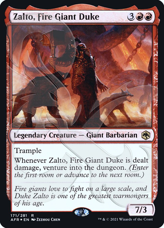 Zalto, Fire Giant Duke (Ampersand Promo) [Dungeons & Dragons: Adventures in the Forgotten Realms Promos] | Good Games Morley