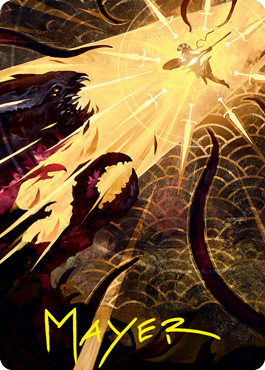 Defiant Strike Art Card (Gold-Stamped Signature) [Strixhaven: School of Mages Art Series] | Good Games Morley