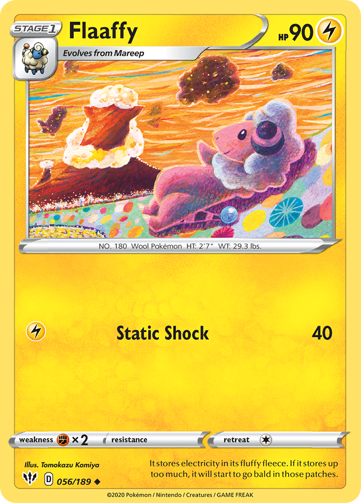 Flaaffy (056/189) [Sword & Shield: Darkness Ablaze] | Good Games Morley