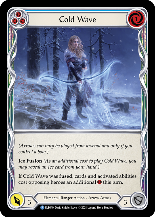 Cold Wave (Blue) [ELE040] (Tales of Aria)  1st Edition Rainbow Foil | Good Games Morley