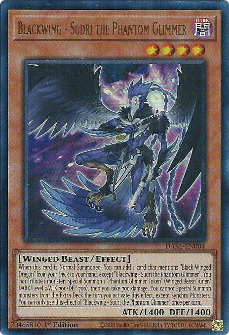 Blackwing - Sudri the Phantom Glimmer [DABL-EN004] Ultra Rare | Good Games Morley