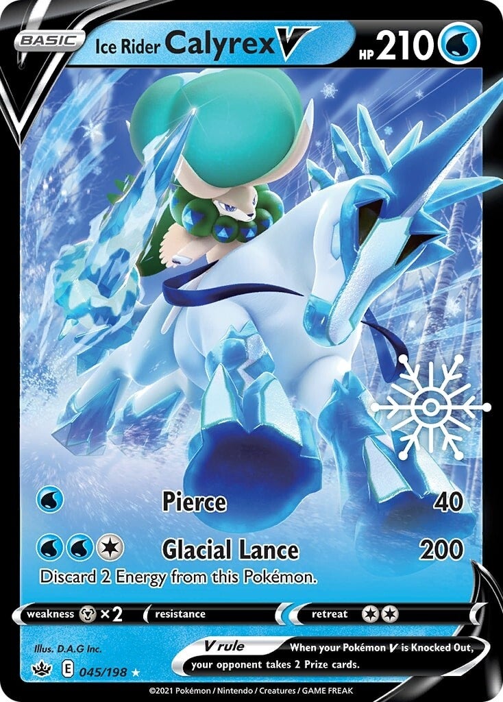 Ice Rider Calyrex V (045/198) (Holiday Calendar) [Sword & Shield: Chilling Reign] | Good Games Morley