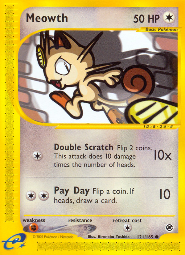 Meowth (121/165) [Expedition: Base Set] | Good Games Morley