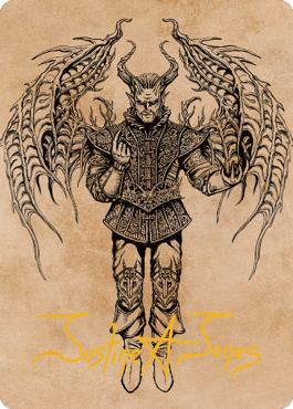 Raphael, Fiendish Savior Art Card (75) (Gold-Stamped Signature) [Commander Legends: Battle for Baldur's Gate Art Series] | Good Games Morley