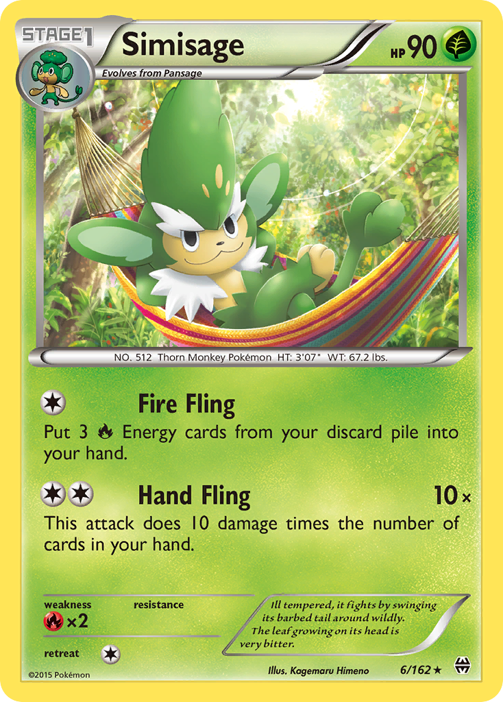Simisage (6/162) [XY: BREAKthrough] | Good Games Morley
