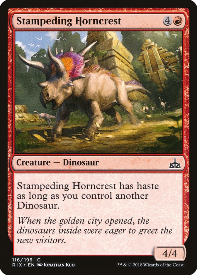 Stampeding Horncrest [Rivals of Ixalan] | Good Games Morley