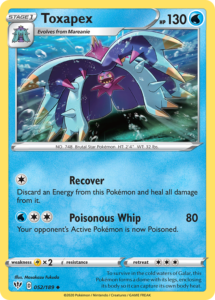 Toxapex (052/189) [Sword & Shield: Darkness Ablaze] | Good Games Morley