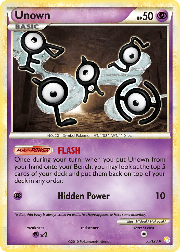 Unown (55/123) [HeartGold & SoulSilver: Base Set] | Good Games Morley