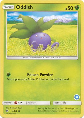 Oddish (4/147) (Deck Exclusive #11) [Sun & Moon: Trainer Kit - Alolan Ninetales] | Good Games Morley