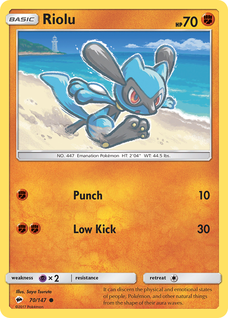 Riolu (70/147) [Sun & Moon: Burning Shadows] | Good Games Morley