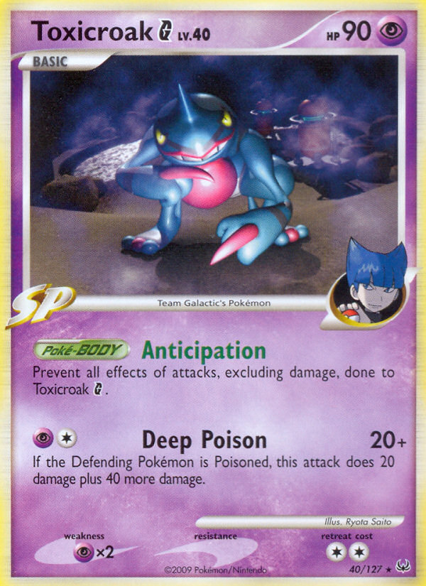 Toxicroak G (40/127) [Platinum: Base Set] | Good Games Morley