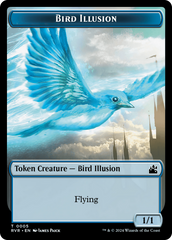 Saproling // Bird Illusion Double-Sided Token [Ravnica Remastered Tokens] | Good Games Morley