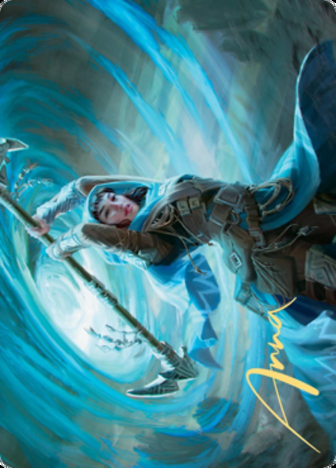 Sea Gate Stormcaller Art Card (Gold-Stamped Signature) [Zendikar Rising Art Series] | Good Games Morley