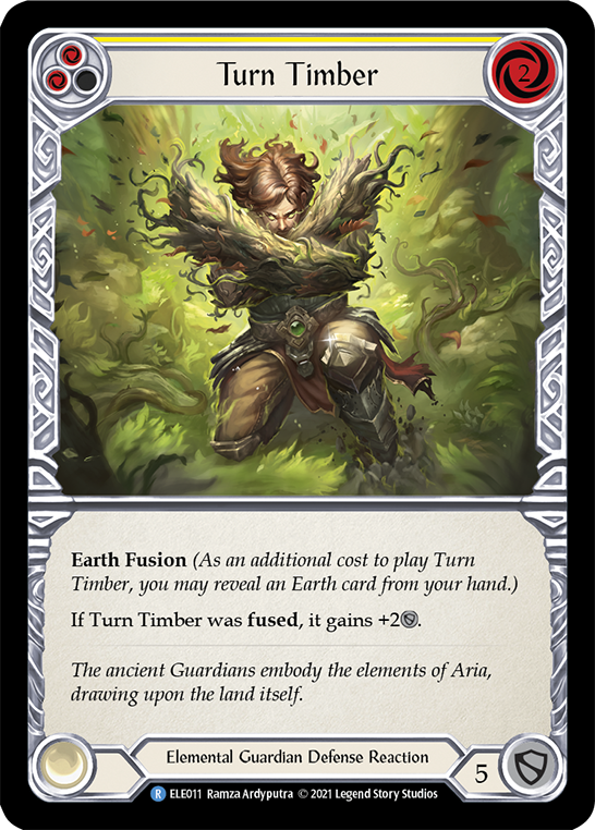 Turn Timber (Yellow) [ELE011] (Tales of Aria)  1st Edition Rainbow Foil | Good Games Morley