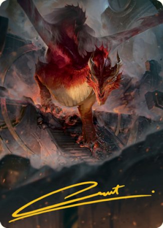 Red Dragon Art Card (Gold-Stamped Signature) [Dungeons & Dragons: Adventures in the Forgotten Realms Art Series] | Good Games Morley