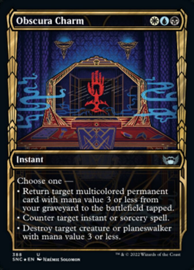 Obscura Charm (Showcase Golden Age Gilded Foil) [Streets of New Capenna] | Good Games Morley