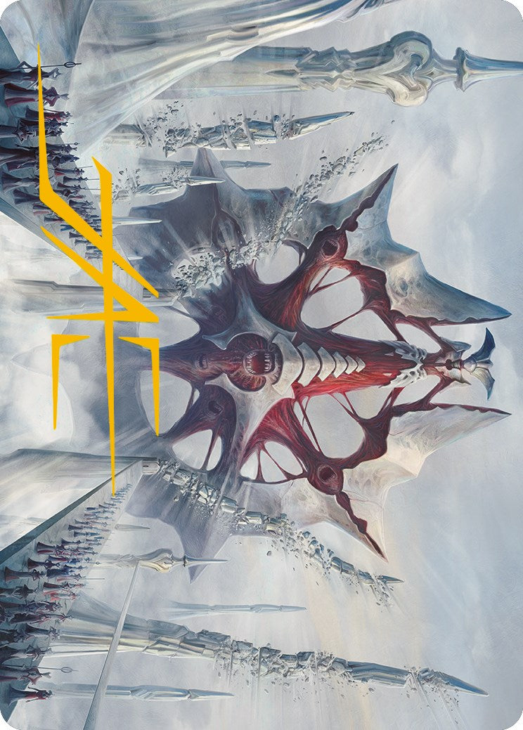 Mondrak, Glory Dominus Art Card (Gold-Stamped Signature) [Phyrexia: All Will Be One Art Series] | Good Games Morley