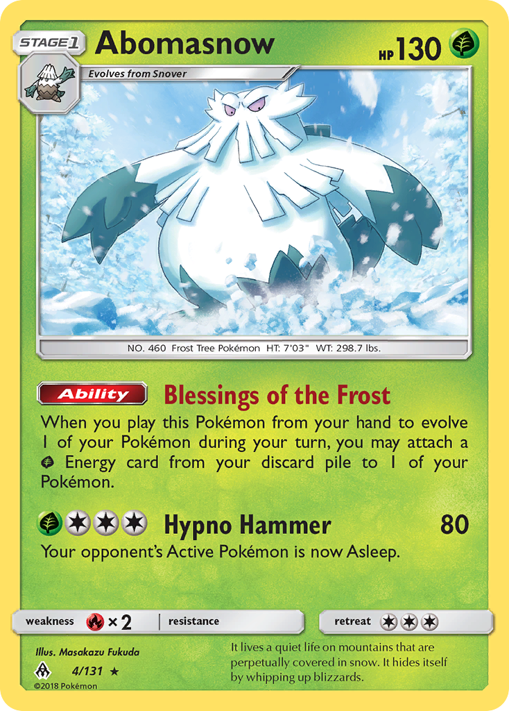 Abomasnow (4/131) [Sun & Moon: Forbidden Light] | Good Games Morley
